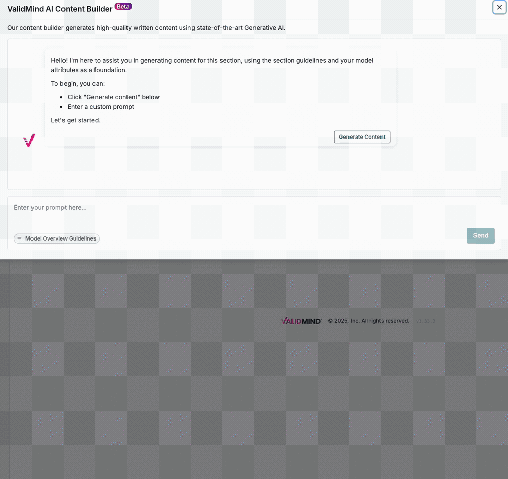 An animation that showcases the Generate with AI feature within a simple text block
