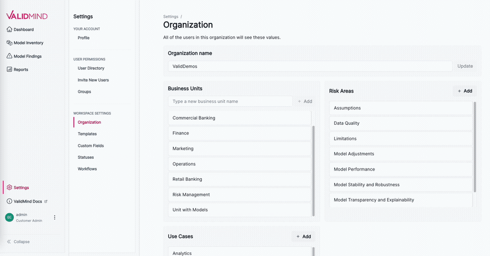 A gif showing you the edit business unit name capability