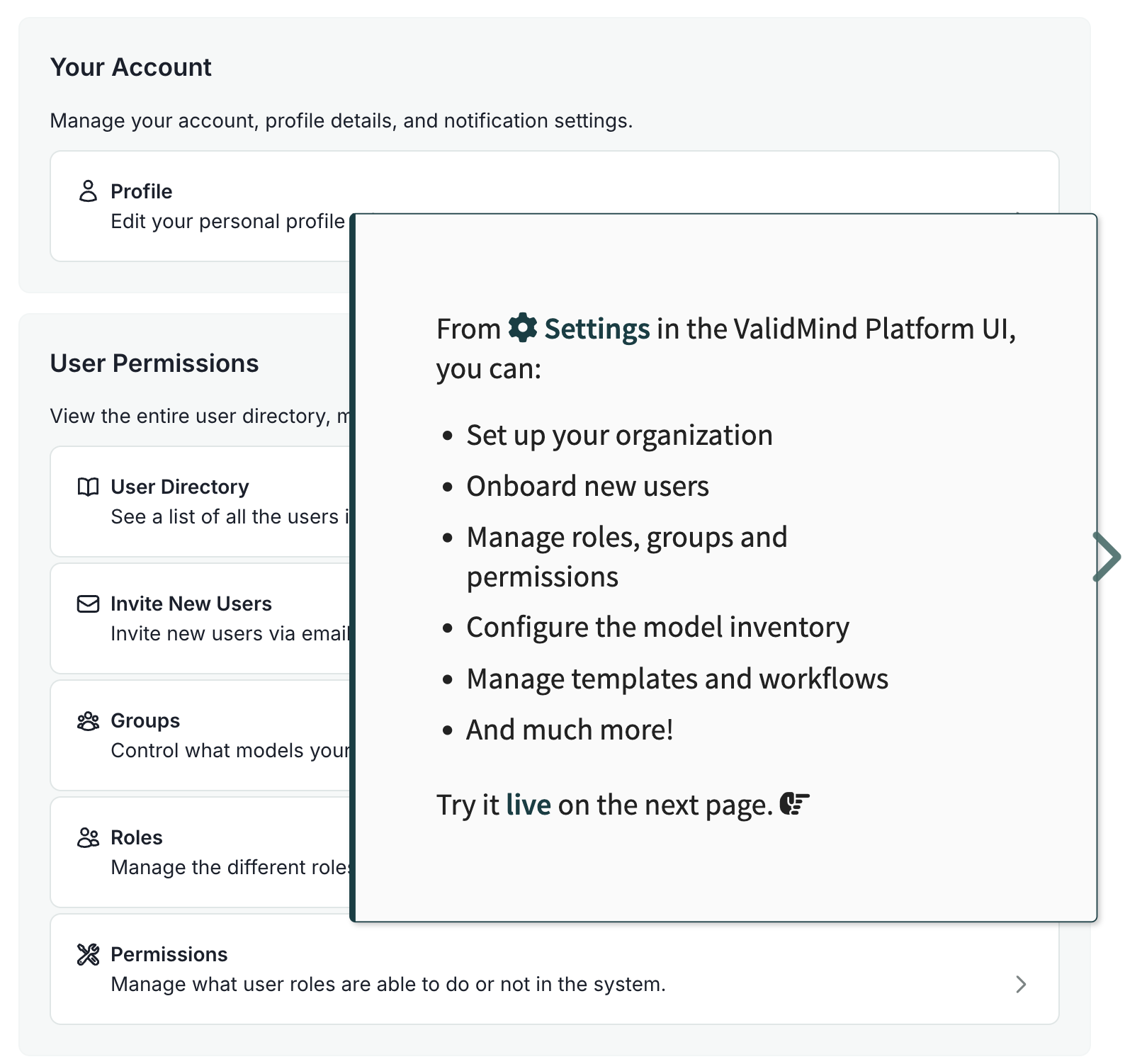 A screenshot showing an example of a training overlay