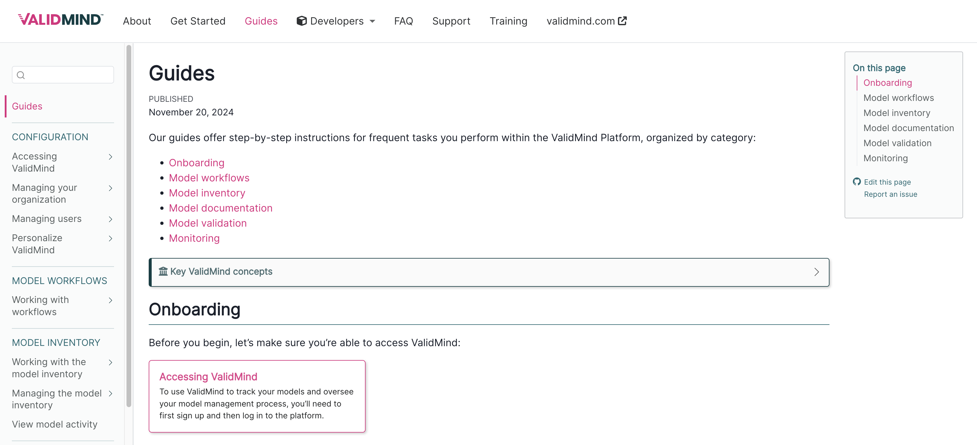 A screenshot of the new documentation site theme