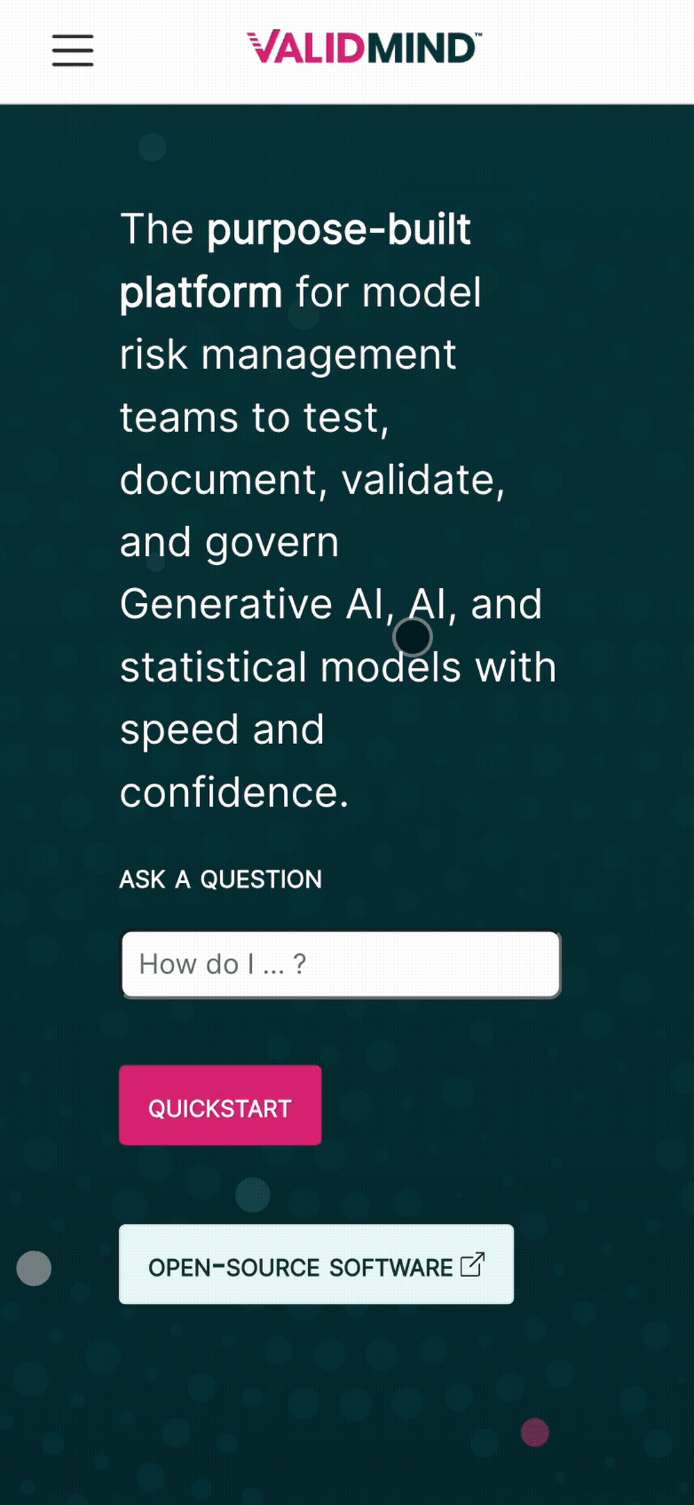 An animated gif showing the new documentation site in mobile view