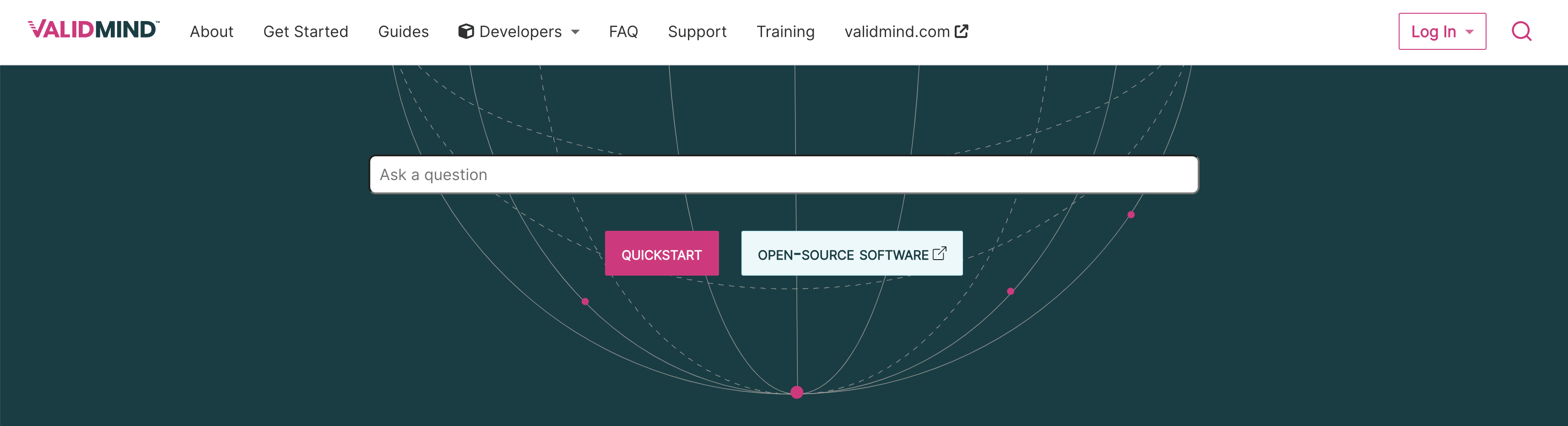 A screenshot of the new homepage search banner